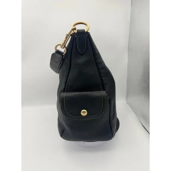 Coach Pennie Convertible Shoulder Bag in Black Refined Pebbled Leather - Picture 4 of 8